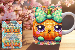 Enchanting 11oz Mug Wrap Png Design , Cute Pumpkin Product Image 1