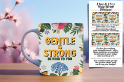 GLAMOROUS 15oz Mug Wrap PNG Design , Flower Quote Product Image 1