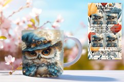 Spring Owl Mug Wrap Sublimation 11oz 15oz Design Product Image 1