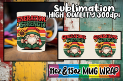 Blissful travels 11oz 15oz sublimation wrap, Juneteenth Product Image 1