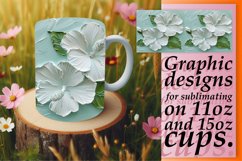 White Blossom Radiance: 3D Mug Sublimation Product Image 1