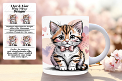 GREAT GIFT: 11oz Mug Wrap PNG , Valenines Animals Product Image 1