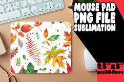 Warm Fall Leaves Mouse Pad Sublimation Design Product Image 1