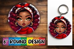 Cheerful Round Design Sublimation PNG, Love Girl Product Image 1