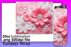 Whimsical Winter Magic: 3D Christmas Tumbler Wrap Product Image 1