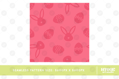 Easter Eggs Bunny Seamless Pattern PNG Sublimation Product Image 4