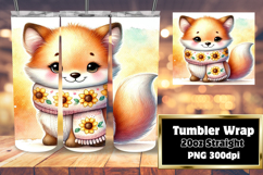 Sublimation Tumbler Template , Cute Animals Product Image 1