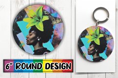 Artistic Wrap Tumbler Black Woman Abstract Sublimation PNG Product Image 1