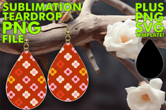 Stylish Teardrop EARRINGS Ideas PNG, Valentine's Pattern Product Image 1
