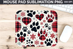 Watercolor Dog Mouse Pad Sublimation - Christmas PNG Design Product Image 1