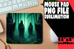 Radiant Mouse Pad Sublimation PNG, Horror Halloween Product Image 1