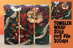 Glitter Mosaic Tumbler Wrap with Floral Design 20oz Product Image 1