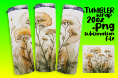 LUXURIOUS 20oz Tumbler Template , Flowers Product Image 1
