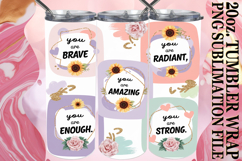 Radiant Memories 20oz tumbler wrap, Quote Product Image 1