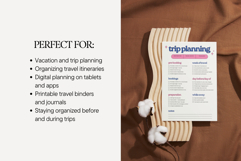 Trip Planning Checklist Travel Planner Printable &amp; Digital Product Image 4