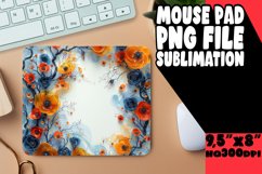 3D Marble and Flower Mouse Pad Pattern Product Image 1