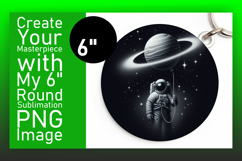 Lovely Round Design Coaster Artwork , Astronaut Product Image 1