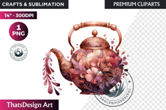 Romantic Flower clipart Rose gold Valentine floral PNG Product Image 1