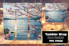 Fresh 3D Tumbler Wrap Sublimation Summer Design Product Image 1