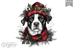 Christmas Dog Clipart Design - High Quality 300 Dpi Product Image 1