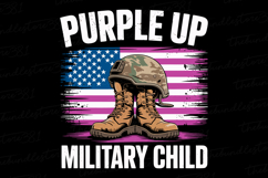 Purple up Military Child Svg | 4th of July Svg | Svg File Product Image 1