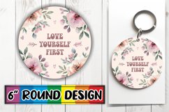 Timeless Sublimation Circle, Flower Quote Product Image 1