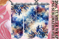 LUMINOUS DREAMS 20oz TUMBLER WRAP, Watercolor Pattern Product Image 1
