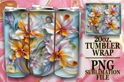 Springtime 3D Flower Tumbler Wrap - 20oz Product Image 1