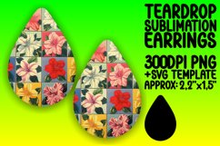 Dynamic Blossom Beauty PNG Teardrop Earring Design Sublime Product Image 1
