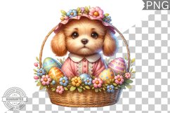 Easter Dog Sublimation - Easter Clipart PNG Design Product Image 1