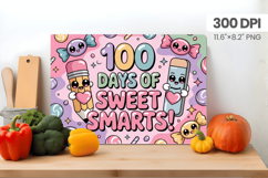 100 days of school Cutting Board PNG Design, Teacher PNG Product Image 1
