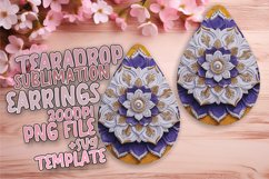 Vibrant Teardrop Earrings Design Art , Mandala Product Image 1