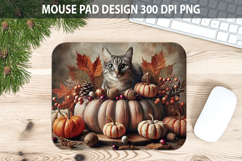 Cat Mouse pad Sublimation - Thanksgiving PNG Design Product Image 1