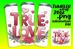Inspired 20oz Tumbler Wrap Template , Valentines Product Image 1