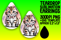 Whimsical Teardrop Earrings Design Art , Valenines Animals Product Image 1