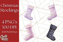 Christmas Stockings Clipart PNG, Festive Holiday Stockings Product Image 1