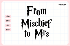 Wizard Bachelorette Party Saying SVG | From Mischief To Mrs Product Image 3