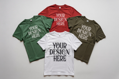 Christmas Family Matching Shirt Mockup | Cozy Boho Flat Lay Product Image 1