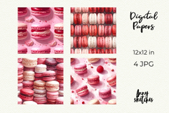 Macaron Patisserie Digital Paper Kit Rococo Patterns Product Image 2