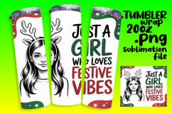 ARTISTIC 20oz Tumbler Wrap for Custom Gifts , Just A Girl Product Image 1