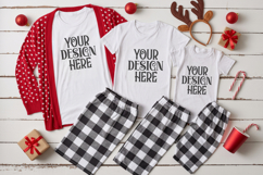 Christmas Family Matching Group T-Shirt Mockups | Holiday Fl Product Image 1