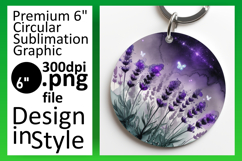 Creative Round Design Keychain Artwork , Flowers Product Image 1