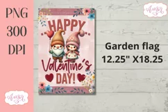 Happy Valentine's day garden flag sublimation PNG Product Image 2