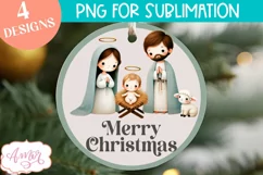 Nativity ornament PNG, Christian Christmas ornaments PNG Product Image 5