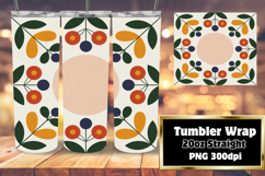 CUSTOMIZED 20oz Tumbler Wrap Design , Flowers Product Image 1