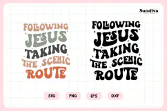 Funny Christian Saying SVG | Taking The Scenic Route Product Image 3