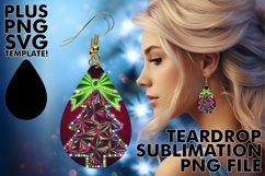 Radiant Teardrop EARRINGS Art, Neon Xmas Product Image 1