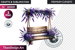 Lavender Clipart PNG, Purple flower arrangement sublimation Product Image 1