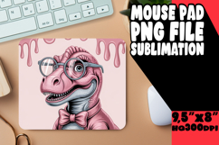 Bright MOUSE PAD Sublimation Art, Cute Dino Product Image 1
