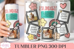 Family photo tumbler template PNG, picture tumbler wrap PNG Product Image 2